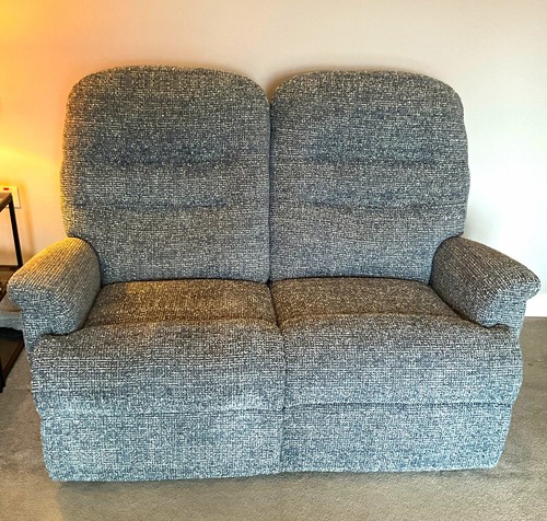Sherborne blue fabric - blue, seater