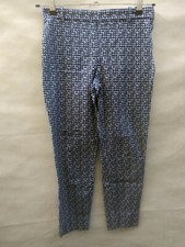 Womens ZARA Woman Slim Stretchy Blue White Dot Pattern Jeggings Size M 28W26S