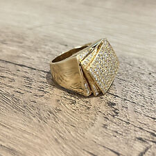 Round Cluster Diamond Signet