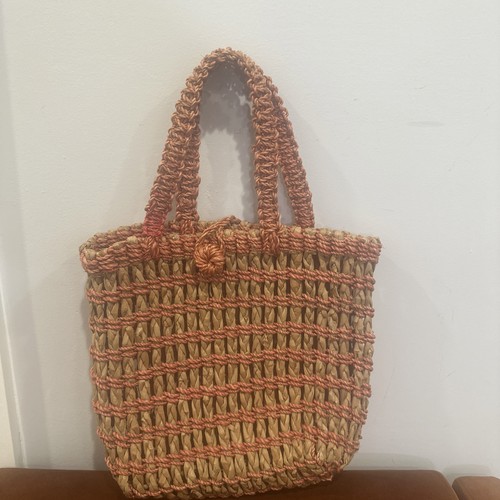 Straw raffia small tote - straw, spring