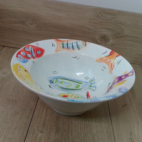 Large serving bowl coloured - serving,