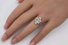 Fine Antique Georgian Victorian Old Cut Diamond 18ct Gold Ring O 3.5g Diamonds