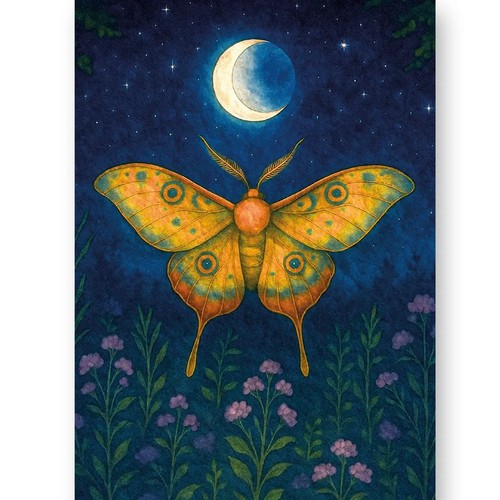 Gold moth fine art - gold,