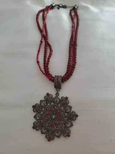 Vintage gunmetal filigree faux