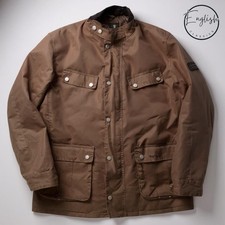 Barbour International Duke Wax Jacket Mens Large Rustic Brown