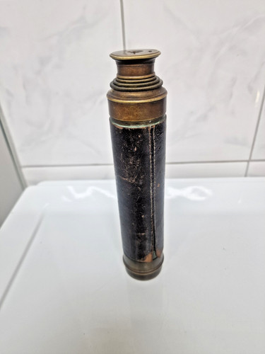 Antique victorian brass draw - brass, 3-draw