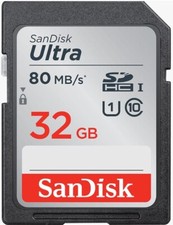 SanDisk 32GB Ultra SDHC SD Card Class 10 UHS-I Memory Card 90MB/S For Camera 4K