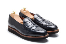 Grenson black shine penny - grenson, hi-shine