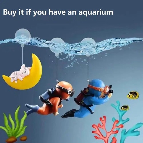 Fish tank decor playful - fish,