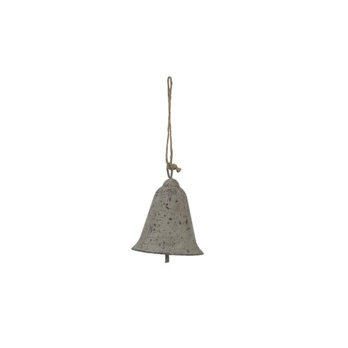 Rustic metal rope hanging bell - metal,