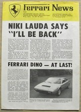 FERRARI News Dino 308 GT4 Newsletter Publication c1975