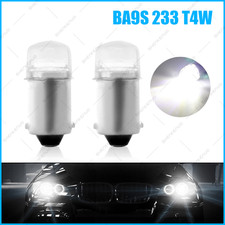 Side Light Bulbs Lamps 12V BA9S 233 T4W 2 Led Smd Xenon White Canbus No Error.