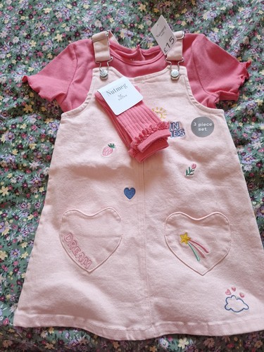 Nutmeg girls pinefore shirt - nutmeg, pinefore,t