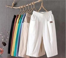 Womens Trousers Summer Linen