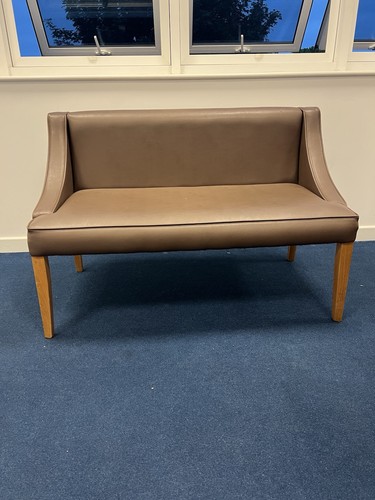 Brown leather sofa for home - sofa,