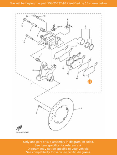 Yamaha shim caliper - yamaha, shim,