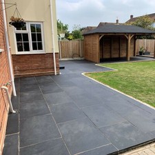 Black Limestone Paving Slabs
