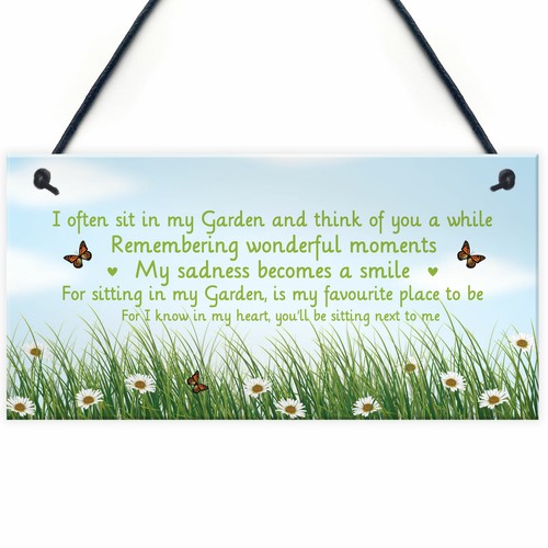 Garden memorial sign - memorial,