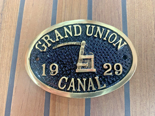 Grand union canal brass plate - grand,