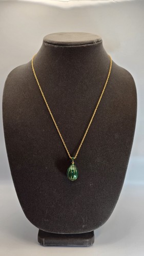 Faberge egg pendant necklace - pendant,