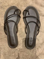 flat strappy sandals feature a
