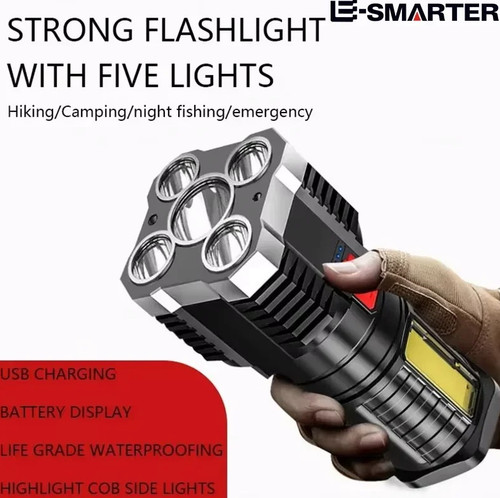 1pcs rechargeable 5led - 1pcs,
