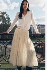 ZARA ECRU Sequinned High