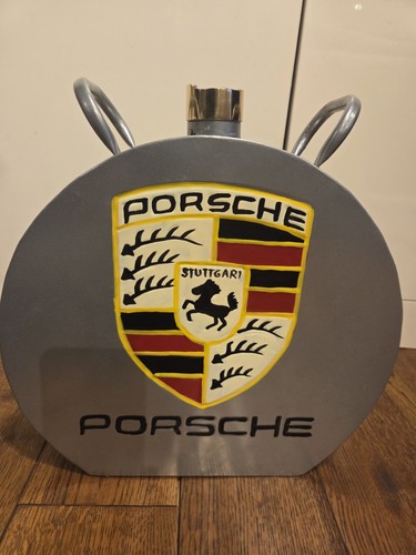 Porsch round petrol can - round, brass