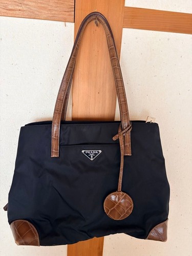 Prada nylon tote bag - prada,