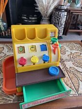 Vintage 1974  Retro Fisher Price Cash Register Till  Working With coin