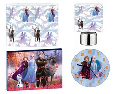FROZEN 2 elsa anna - 12" Lightshade, Touch Lamp, Wall Art, Wall Clock or Bundle