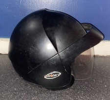 Retro Black Suomy Motorcycle Helmet XS