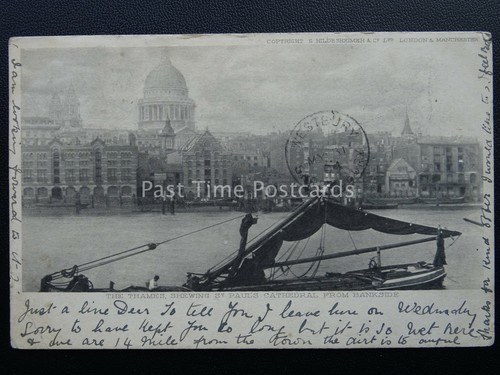 London river thames - london, barge