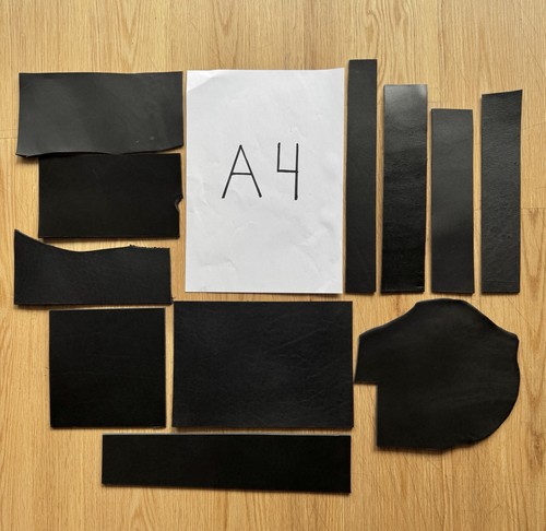Black leather 5mm thick - leather,