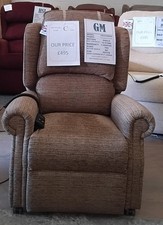 British Hand Made Petite  Electric High Leg Lift Riser Recliner Chair Pos. Del.