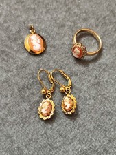 Lotx3 Vintage Cameo Pendant &