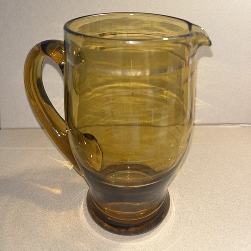 Vintage amber glass jug with - jug,