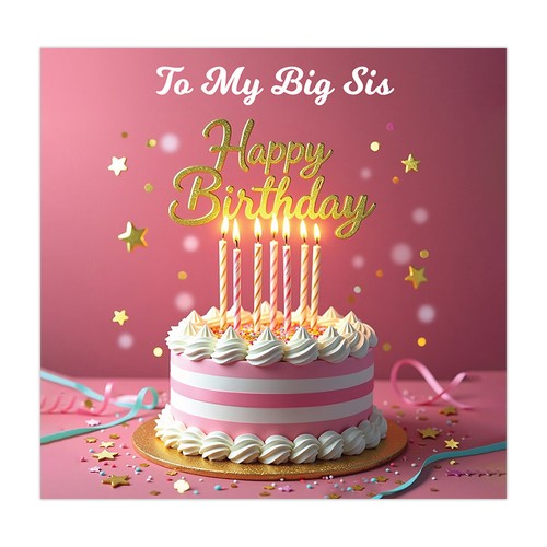 Big sister birthday card - birthday,