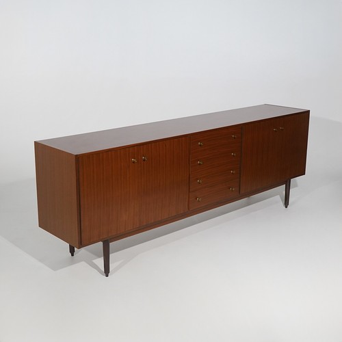 Wooden sideboard with brass