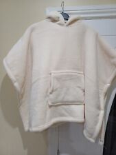 M&S Kids Teddy Fleece Hooded Blanket Kids One Size (6-9 Years) CREAM