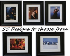 Jack Vettriano Framed Art Prints 33cm x 28cm 55 design choose Chunky BLACK frame