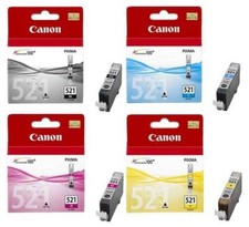 Canon CLI-521 CLI521 Genuine inkjet - Black, Cyan, Magenta, Gray or Yellow