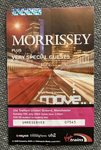 Morrissey used concert ticket - morrissey,
