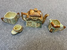 Keele Street Pottery Tea Pot and Jug Set Cottageware Made In England Vintage