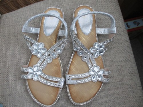 Womens ladies diamante flower - ladies,