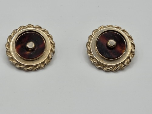 Vintage leru gold tone amber - gold-tone,