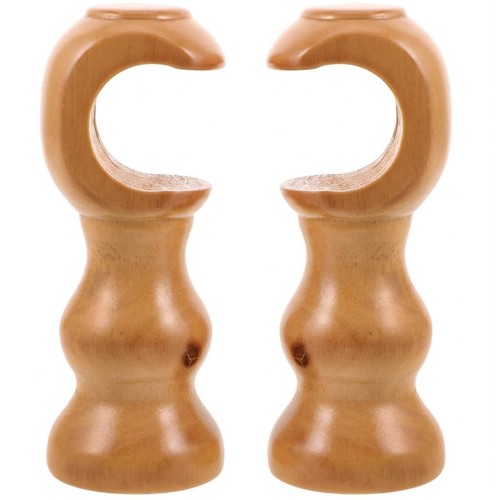 Wooden curtain pole brackets - pole,