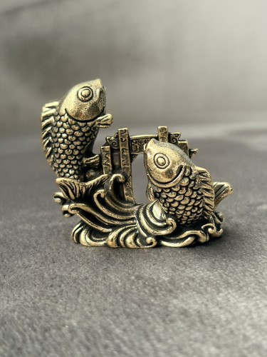 Koi carp solid brass figurine - carp,