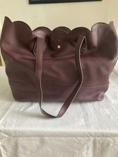 Ladies LAURA ASHLEY Faux Leather Shoulder/Tote Bag Plum 