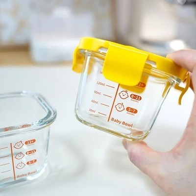 Baby food glass storage jar - baby,